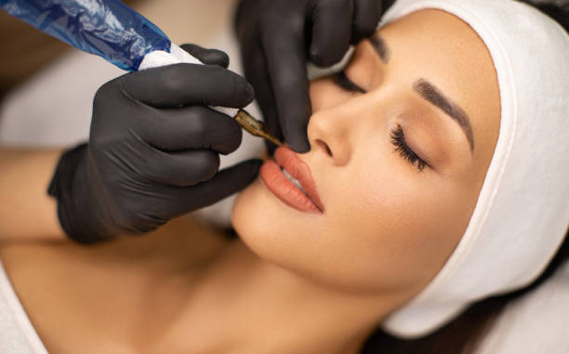 ტუჩის და წარბის კონტური ან დაფერვა და წარბის ღეროვანი შევსება