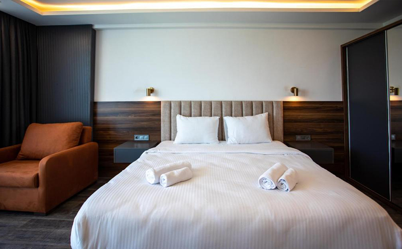 მაისი, ივნისი, სექტემბერი, ბათუმში აპარტამენტი 2 სტუმარზე ზღვის ხედით, აივნით და სამზარეულოთი