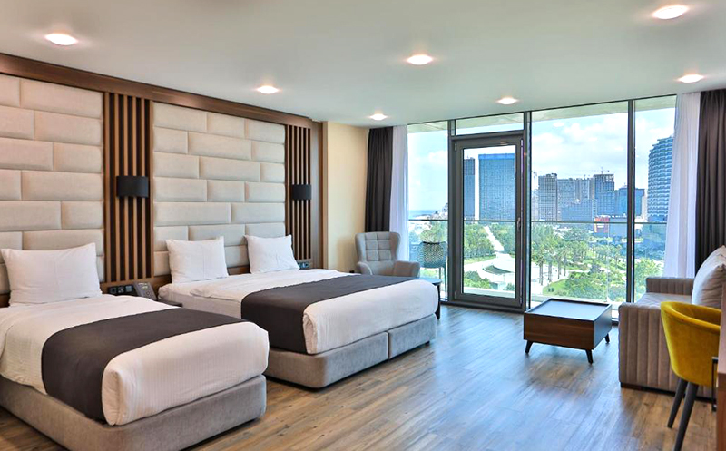 მაისი, ივნისი, სექტემბერი, ბათუმში აპარტამენტი 2 სტუმარზე ზღვის ხედით, აივნით და სამზარეულოთი