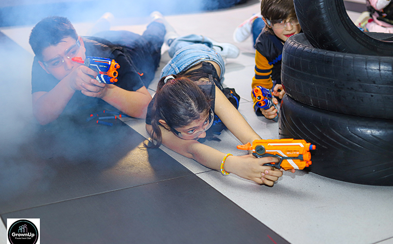 10, 15, 20, 25 მოზარდზე NERF Strike Mission წვეულება