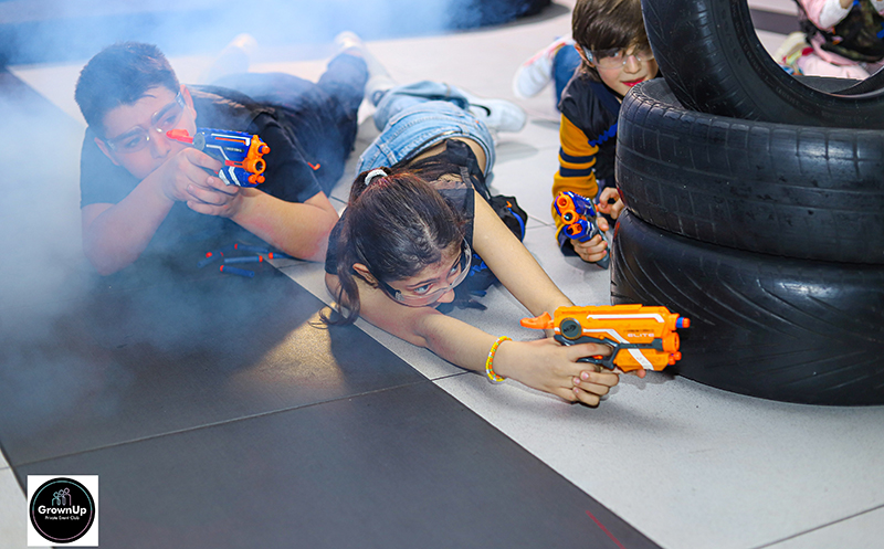 10, 15, 20, 25 მოზარდზე NERF Strike Mission წვეულება