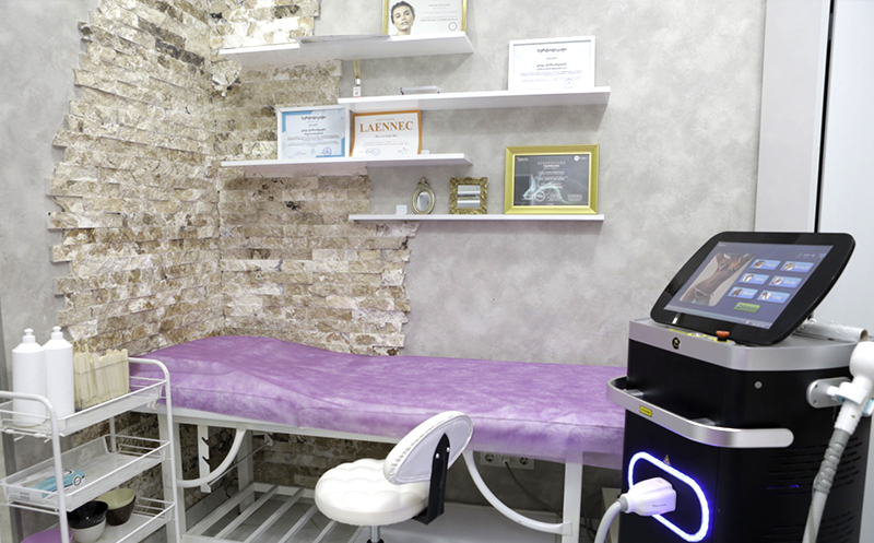 ქალბატონებისთვის, მთლიანი სხეულის დიოდური ეპილაცია სამ სხივიანი ლაზერით