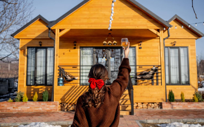 საგურამოში, კოტეჯი 2 სტუმარზე ტერასით