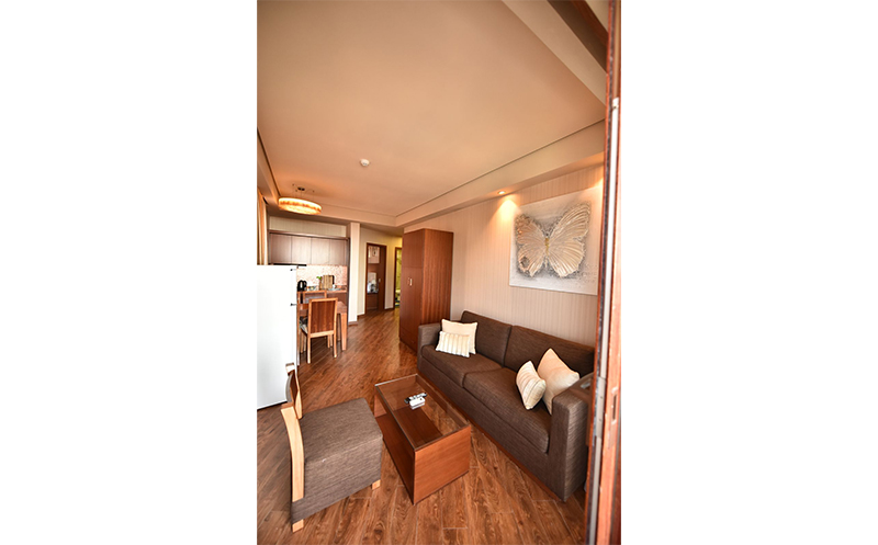 დელუქსის ტიპის 2 ოთახიანი აპარტამენტი 4+1 სტუმარზე