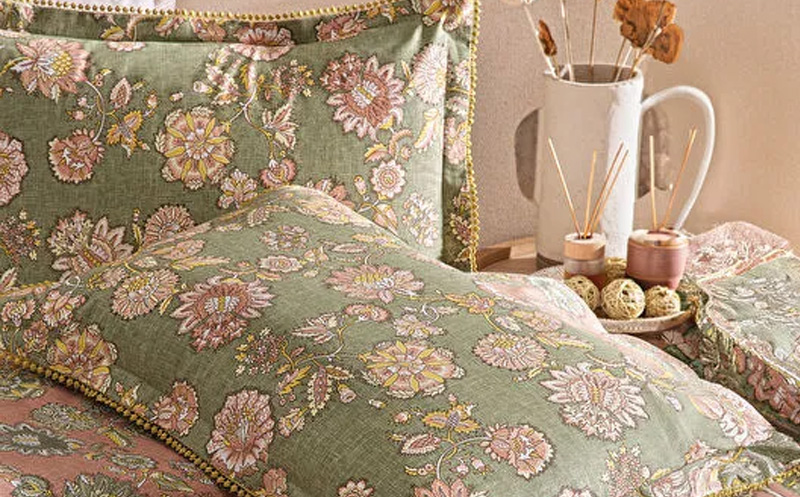 თეთრეულის კომპლექტი 200X220 RAMOS RNF DUVET COVER SET - BRICK RED