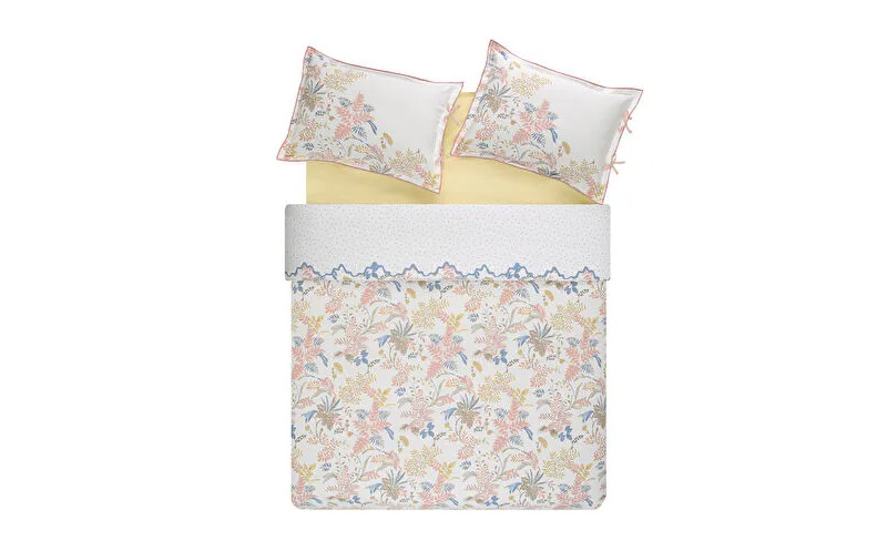 თეთრეულის კომპლექტი 200X220 ROSALIN CREPE DUVET COVER SET - WHITE